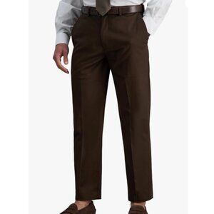 Haggar Men's Premium No Iron Khaki Classic Fit Flat Front Casual Pant
